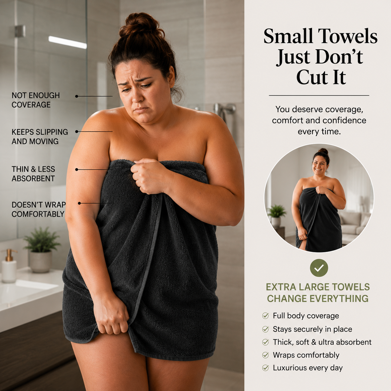 Extra Large Bath Towels (Set of 2)
